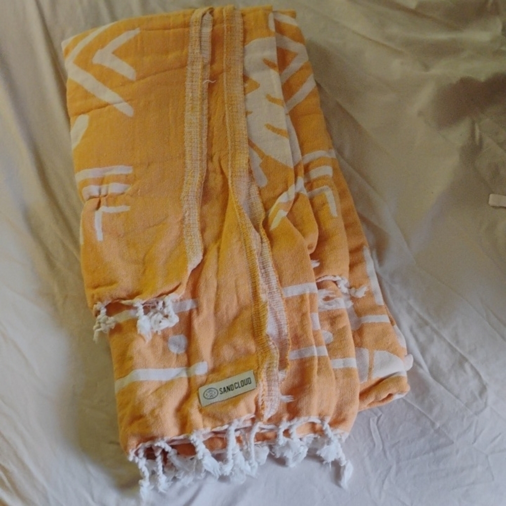 Orange and White Blanket